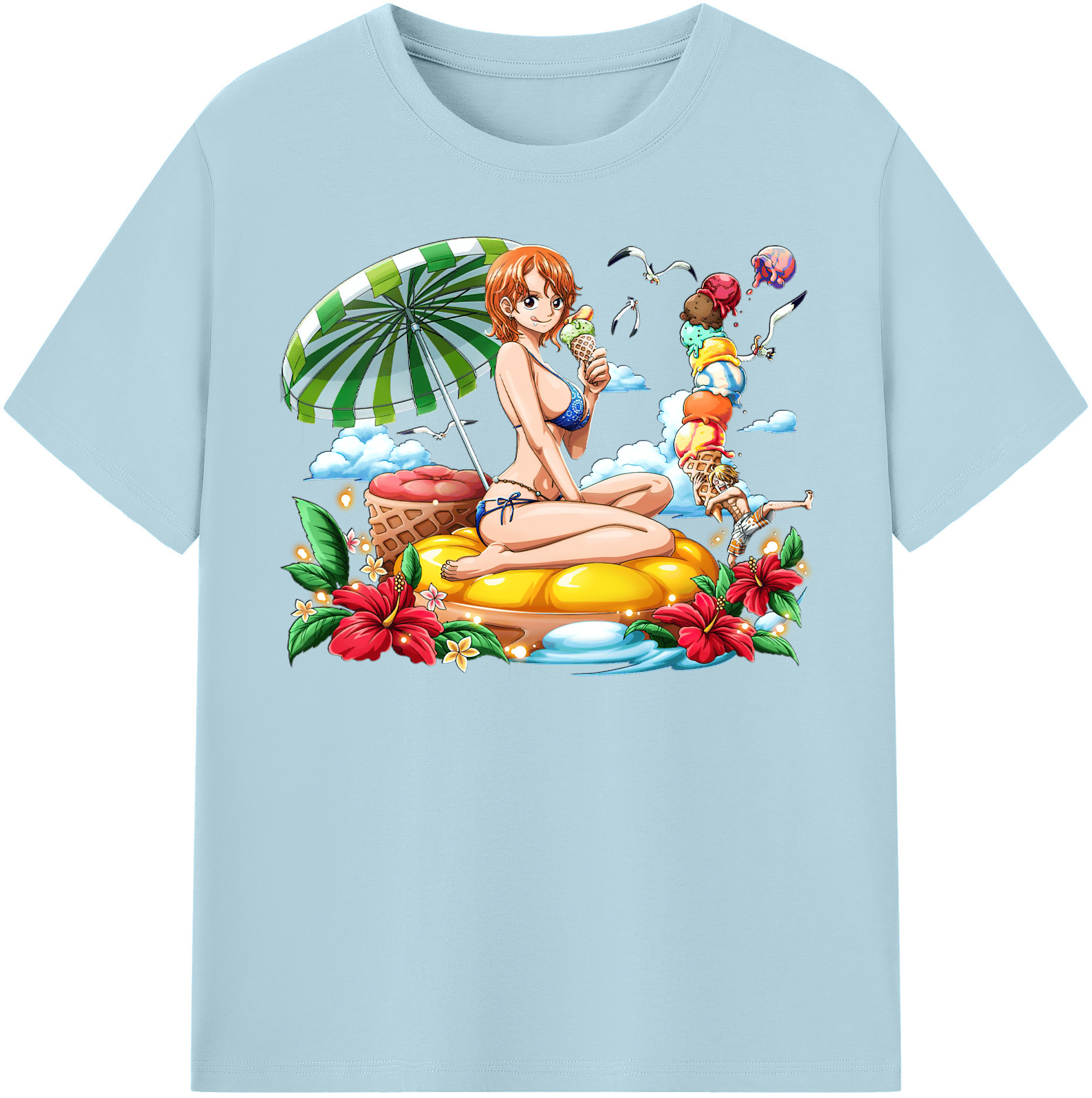 ワンピース ナミ ONE PIECE Nami 綿100％半袖Tシャツ（フロントプリント）